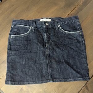 Paper denim and cloth jean skirt